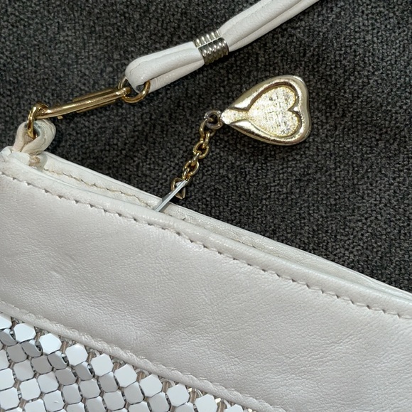 Vintage Whiting & Davis White Mesh and Leather Handbag EUC - Picture 5 of 13